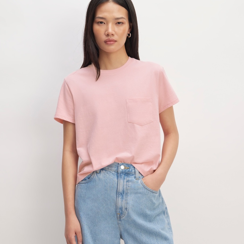 Everlane the Box Cut Tee in Essential Cotton - Size Small